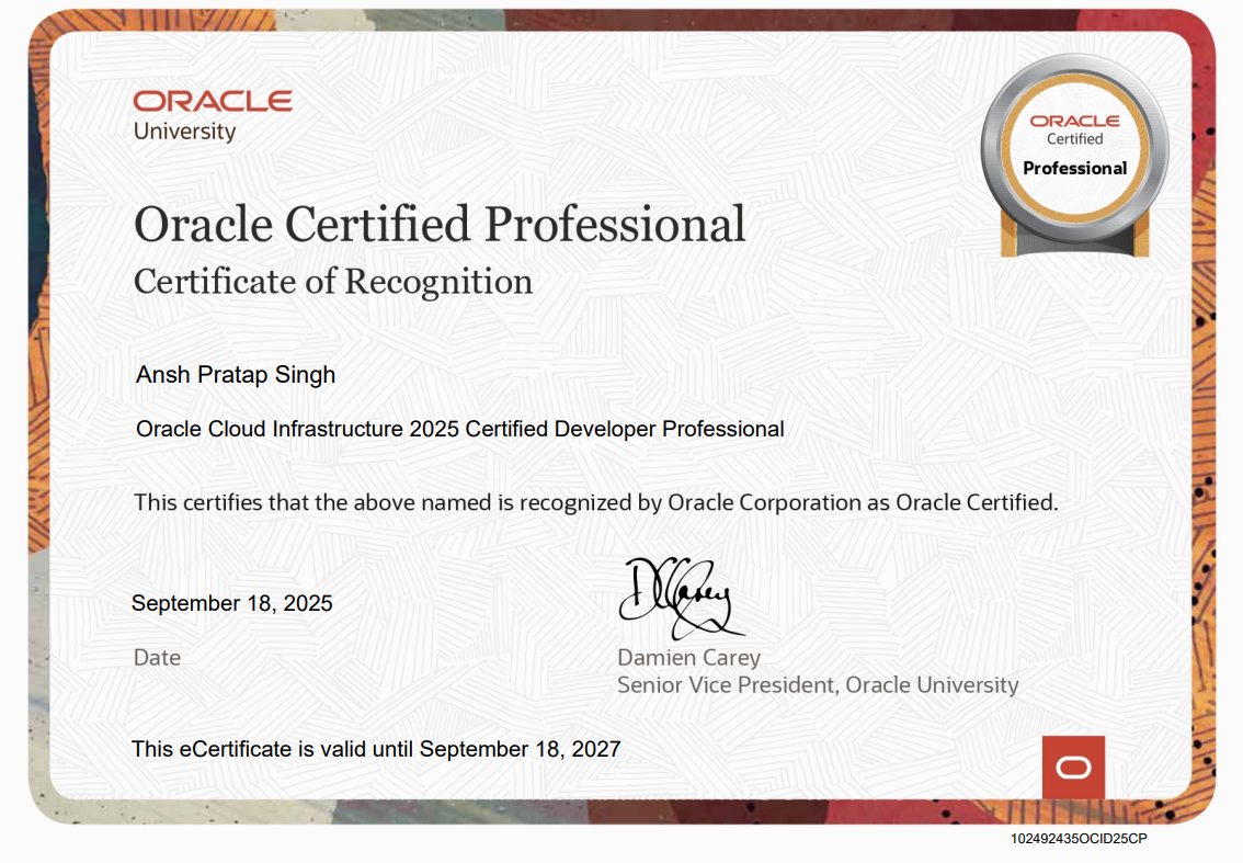 Oracle OCI Developer Professional